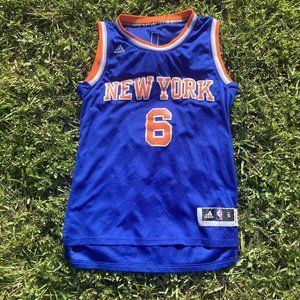 New York Knicks Kristaps Porzingis #6 Adidas Men's Size Small S +2 Jersey